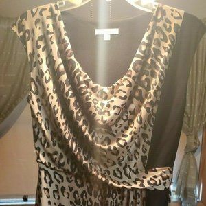 Sandra Darren Cheetah Print Dress size 10